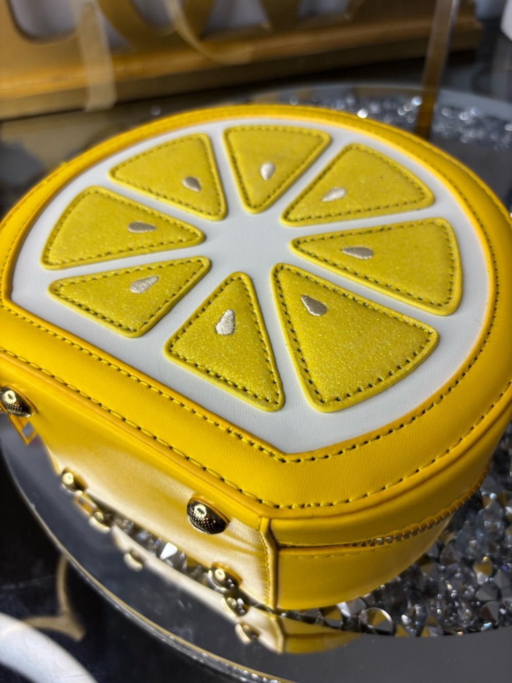 Yellow Citrus Round Crossbody Bag - Picture 12 of 12